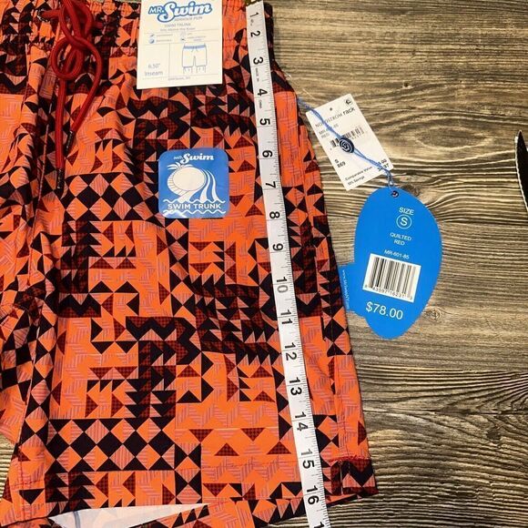 Mr.Swim Quilted Swim Short Men's. Size Small Quilted Red In Color. NWT. 5 - Picture 9 of 9